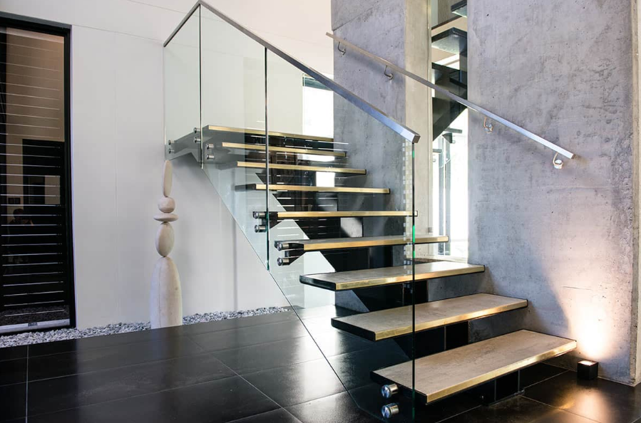 A frameless glass balustrade in Brisbane