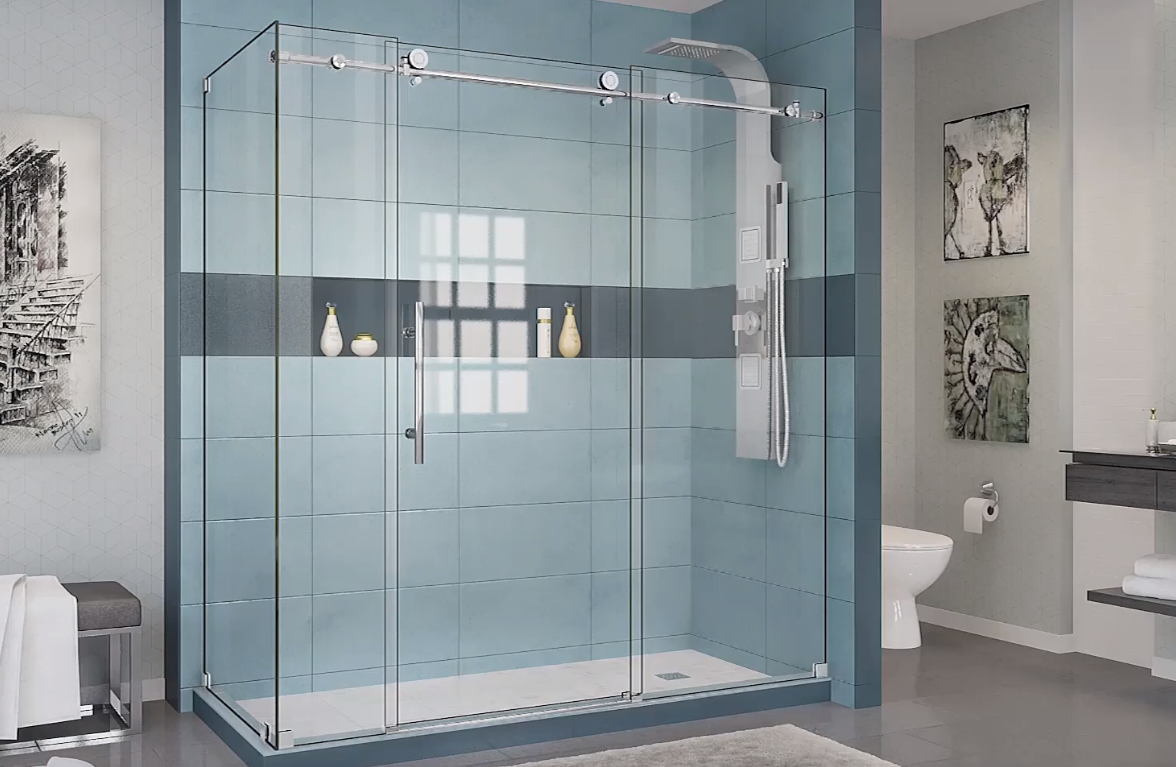 Custom made shower doors